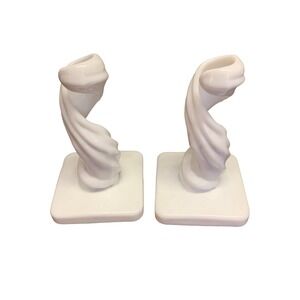 Vintage Westmorland milk glass candle holders